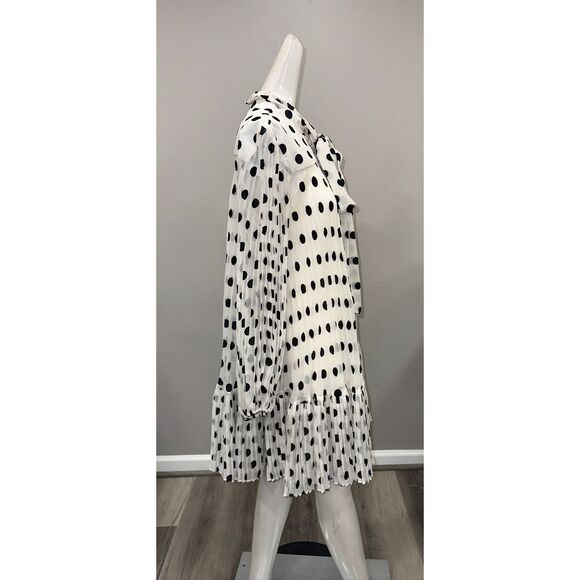 Zimmermann Polka Dot Pussybow Minidress in Cream Black Dot US 6 $895 - Picture 9 of 12